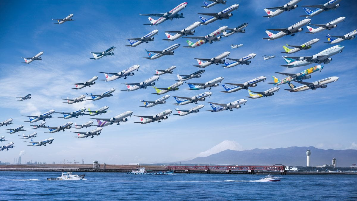 Tokyo's Haneda Airport composite by Mike Kelley.