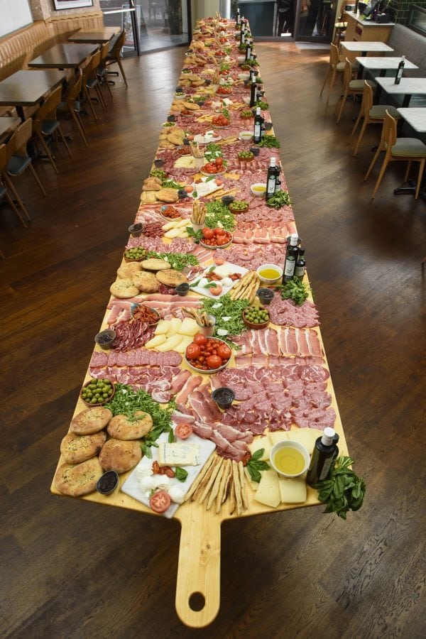 ASK Italian attempted the world record for the biggest antipasti 'Gigantipasti', to celebrate their autumn menu launch askitalian.co.uk.