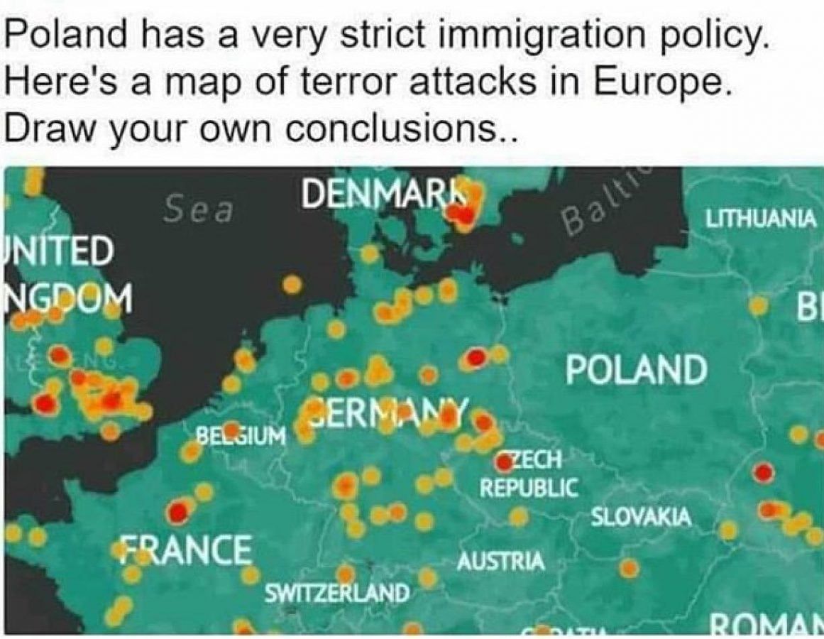 The Poland No Muslims No Terror Map Is Seriously Misleading The London Economic