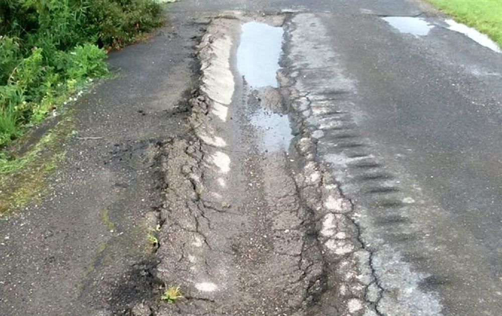 Britain’s worst pothole revealed as 45ft long ‘war trench’ crater 
