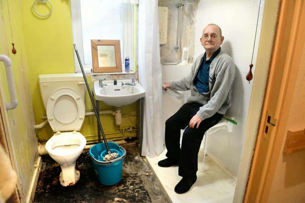 Stroke sufferer left struggling to WASH after bodged renovation work by social landlord