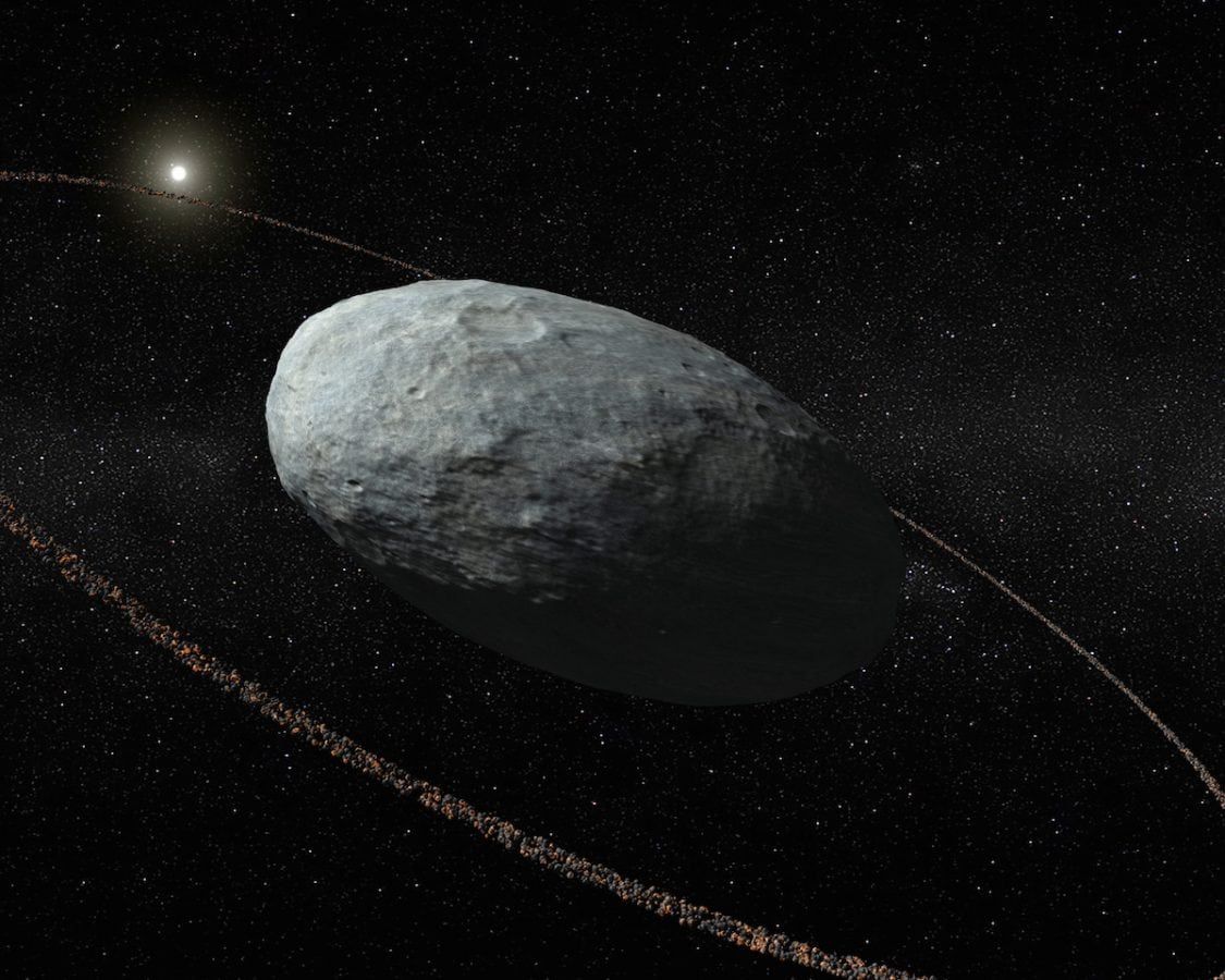 Rings discovered on a tiny planet past Neptune