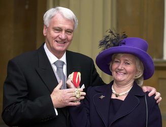 Newcastle United football manager Sir Bobby Robson, the man who masterminded England to the semi-finals in the 1990 World Cup, at Buckingham Palace after he was knighted by the Prince of Wales.   *  With him at the Palace were his wife, Elsie (right) and two of the couple's three sons, Andrew, 41, and Paul, 44. Also being honoured was author Sebastian Faulks, most famous for his First World War novel, Birdsong.