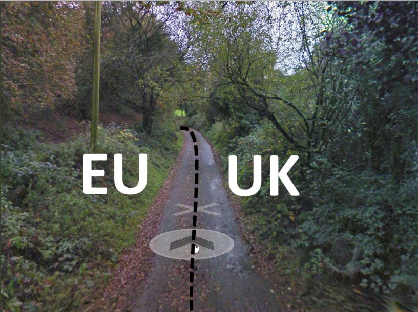 People are posting pictures of the Irish border to highlight the enormity of the problem