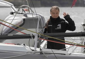 Climate activist Greta Thunberg begins her voyage to the US from Plymouth on the Malizia II, to attend climate demonstrations in the country on September 20 and 27 and speak at the United Nations Climate Action Summit.