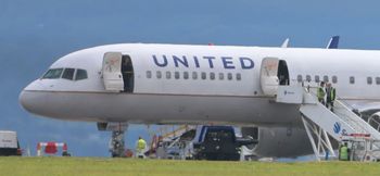 Activity surrounding a United Airlines flight from Britain which has made an emergency landing in Dublin Aiport.