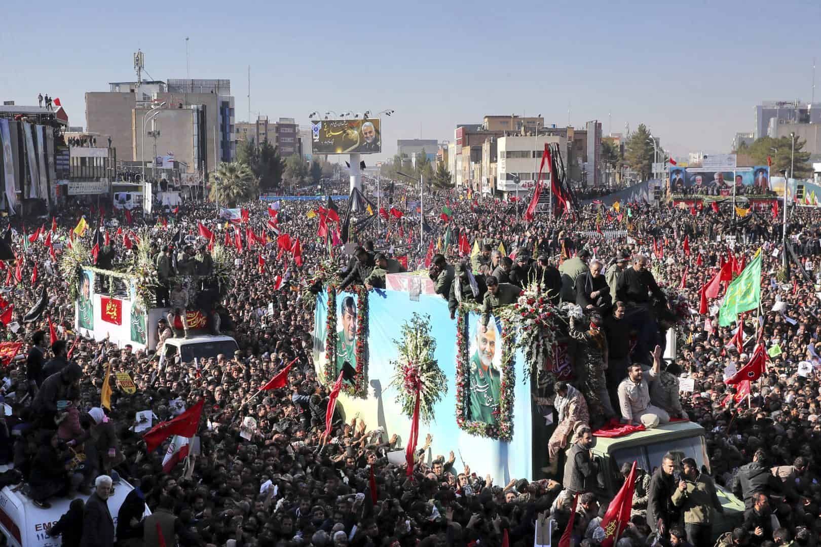 35 killed in stampede at funeral procession for Iranian general