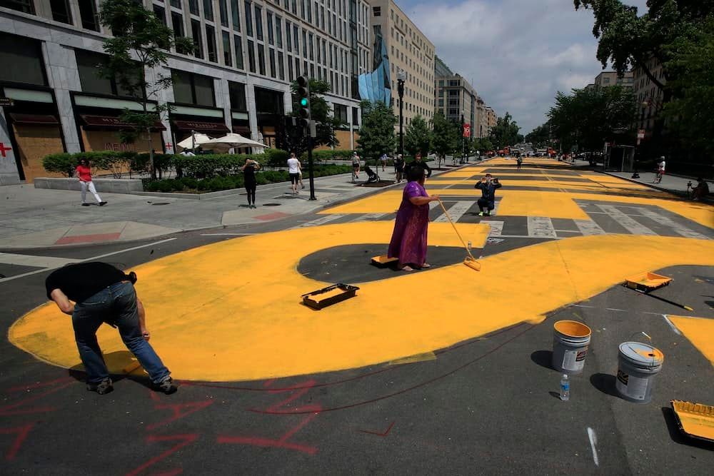 Street section near White House renamed Black Lives Matter Plaza