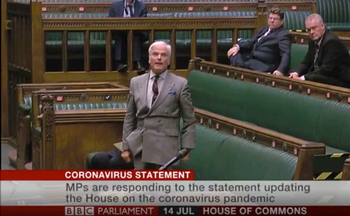Sir Desmond Swayne joins Tory rebellion against “monstrous imposition” of face masks in shops
