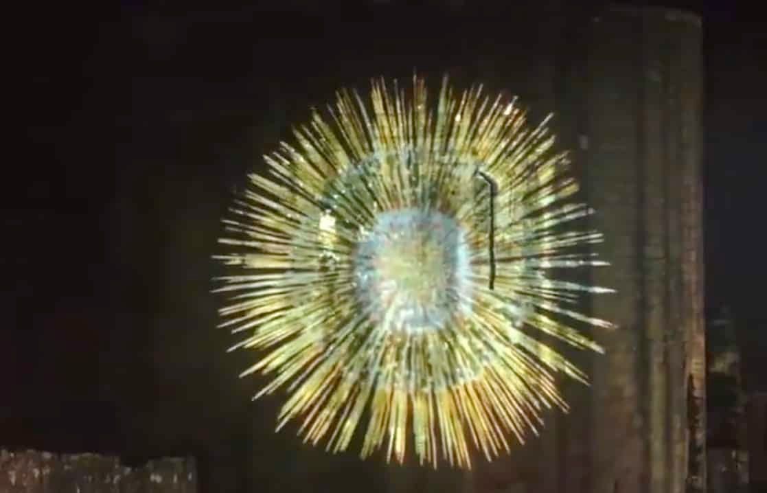 Watch: Fireworks projected onto Barnard Castle as Cummings walks