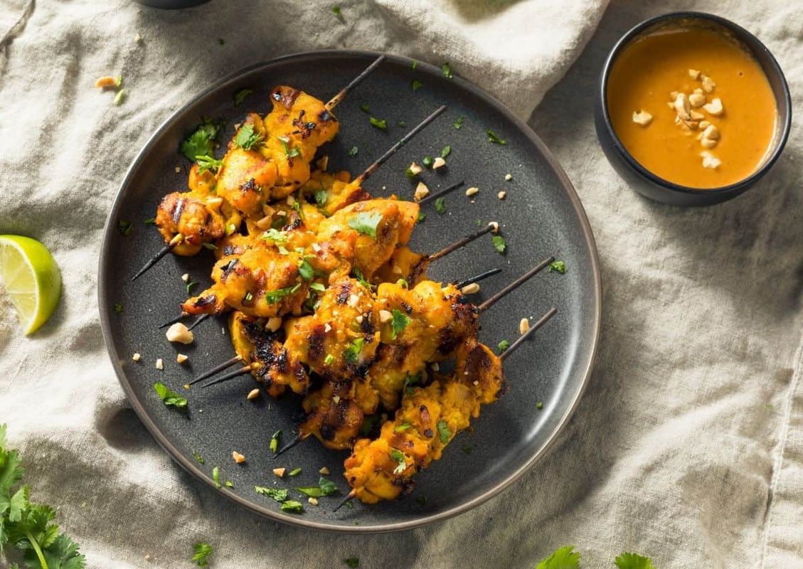 Chicken Satay and Peanut Sauce: Tender, Juicy and Delightful
