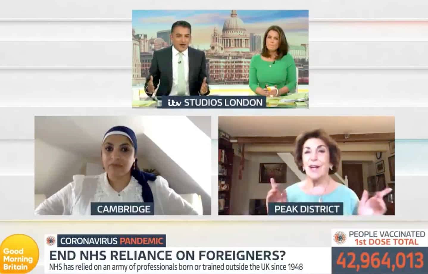 ‘You’re turning into Piers Morgan’: Adil Ray blasts Edwina Currie over NHS migrant worker comments