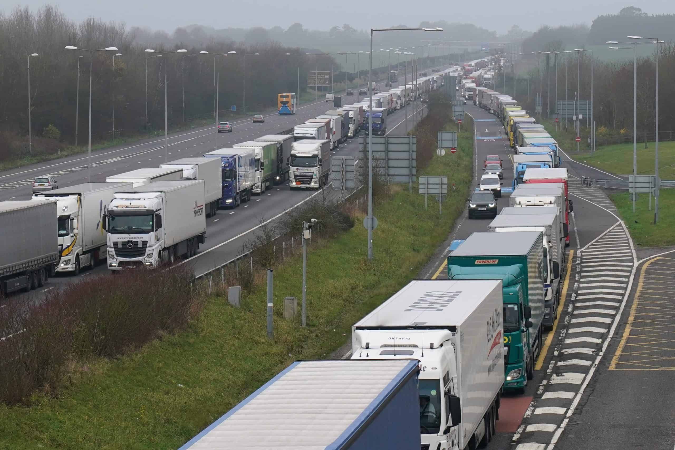 Passenger rush to beat French entry deadline leads to long freight queues