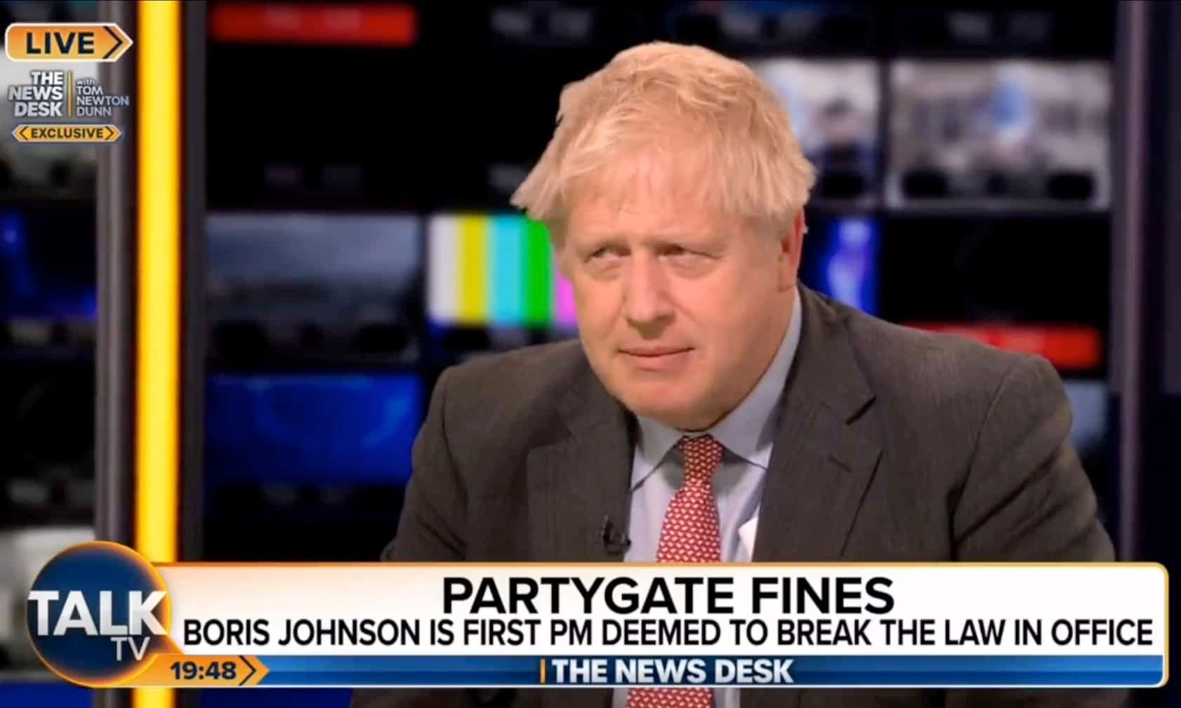 Boris makes TalkTV debut as he denies calling a Tory MP a c***