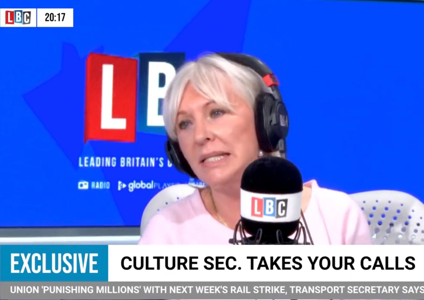 ‘I don’t fancy your brother’, Dorries tells Rachel Johnson live on air