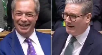 “They were lied to”: Lee Anderson tells MP to ‘shut up’ while big boss Farage asks about Brexit at PMQs