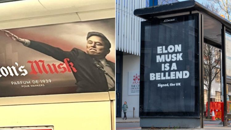 TfL releases statement on anti-Elon Musk posters appearing around London