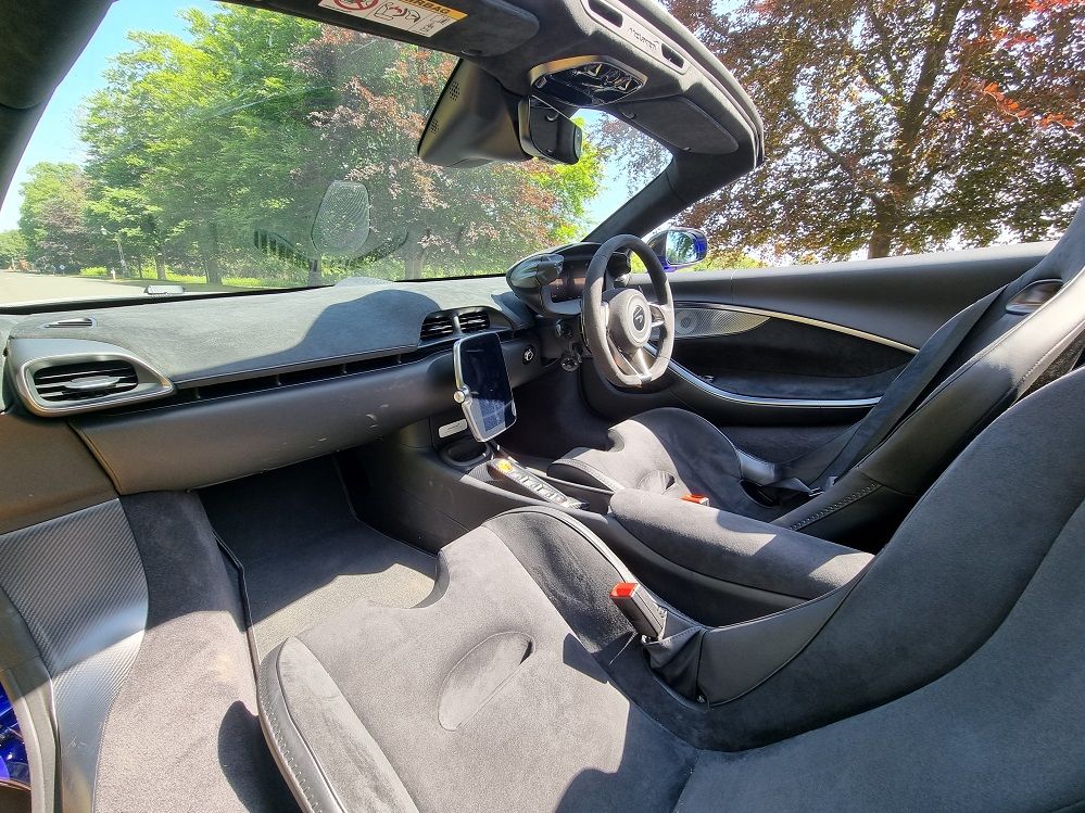 McLaren Artura Spider internal view of cabin