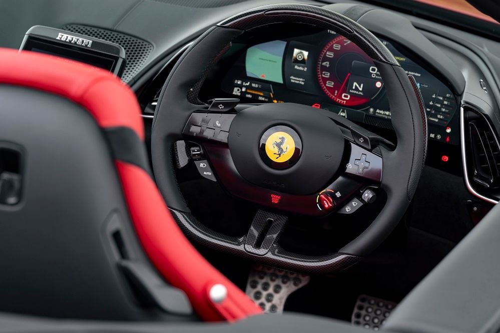 Ferrari Roma Spider driver's view