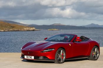 Ferrari Roma Spider exterior image by a lake
