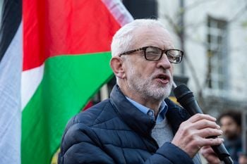 Jeremy Corbyn speaking at a pro-Palestine protest | Getty Images