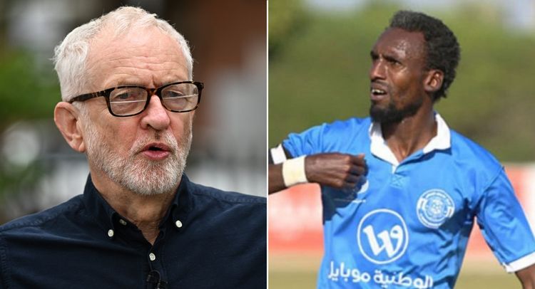 Corbyn and Lineker condemn Uefa for tribute to 'Palestinian Pele'