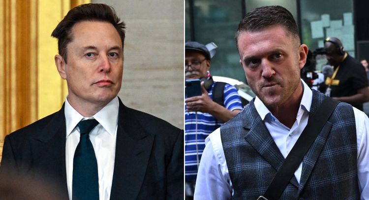 Musk backs Robinson as he lashes out at Farage in 'weak sauce' rant