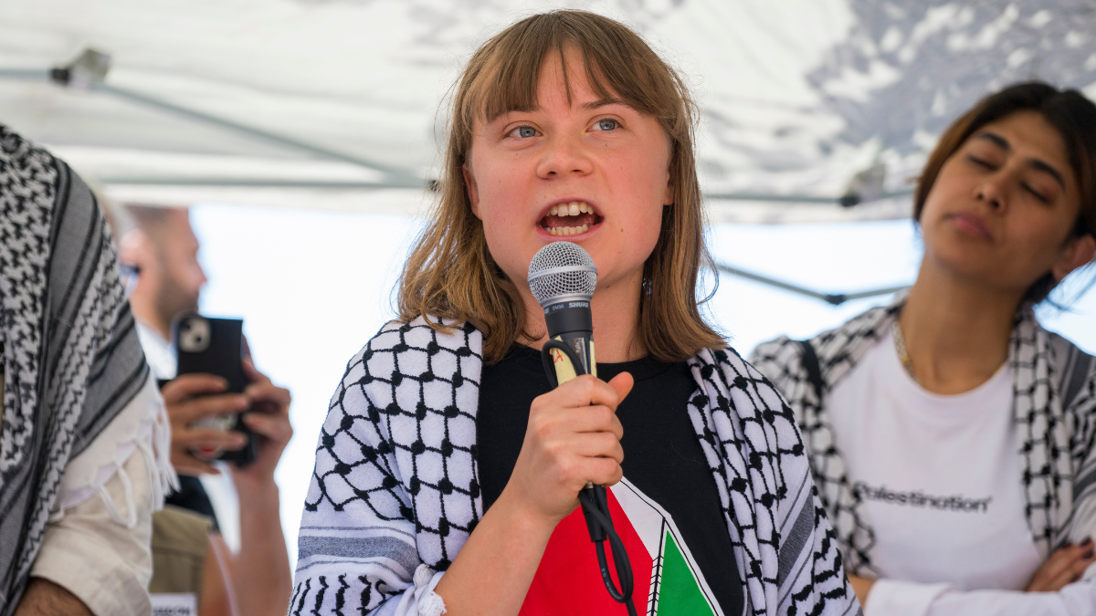 Greta Thunberg’s flotilla set on fire in drone strike, crew says