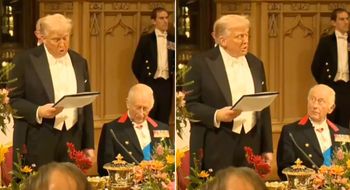 Trump labelled 'America's greatest embarrassment' following state banquet speech next to King Charles