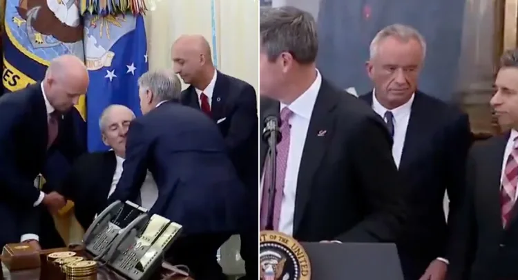RFK Jr scarpers after man collapses in Oval Office