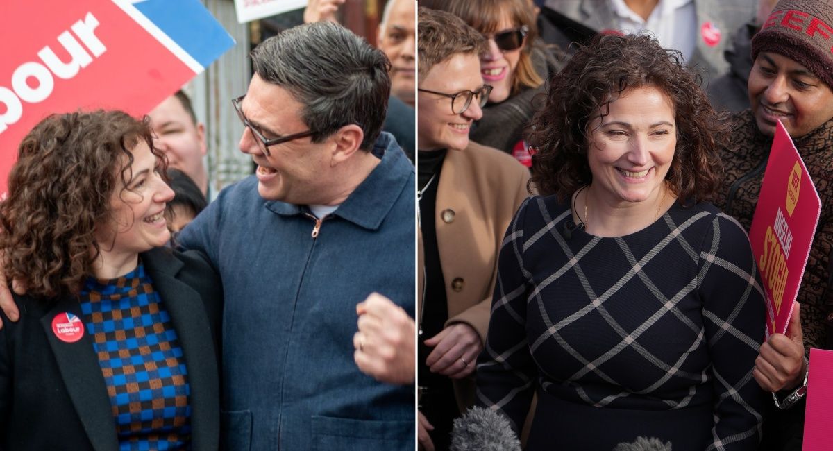 Andy Burnham has been out campaigning with Angeliki Stogia, Labour's candidate for the Gorton & Denton by-election.
