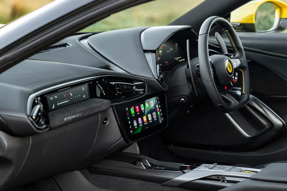 The cabin of the Ferrari 12Cilindri