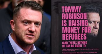 tommy robinson march refugee fundraiser choose love