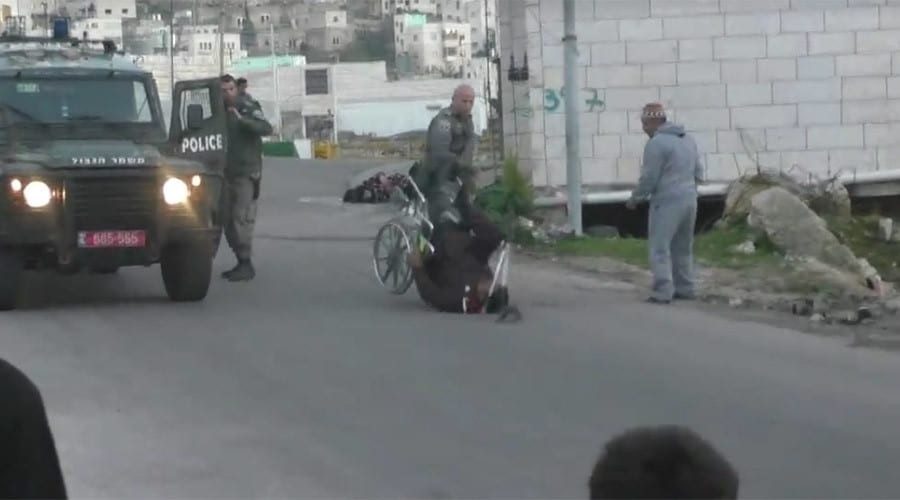 VIDEO – Shocking Footage of Israeli Soldiers Against Man in Wheelchair