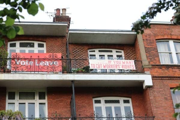Man wins battle of banners with Pro-Brexit neighbour