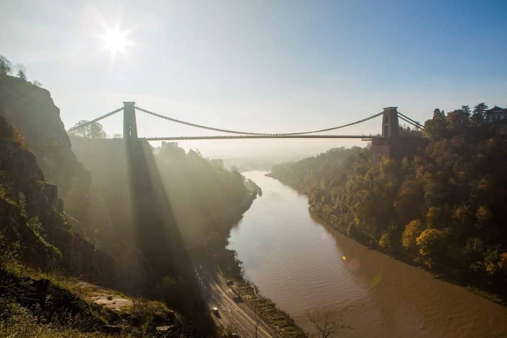 FILE PICTURE - Clifton Suspension Bridge in Bristol.  Vast vaults discovered under the Clifton Suspension Bridge have opened to the public for the first time.  The 12 vaulted chambers were found in 2002, nearly 160 years after the crossing was opened in Bristol.  It was assumed for decades that the massive two-storey abutments which support the bridge towers were solid stone or filled with stone.  Now, after drilling through 2m (6.5ft) stonework and installing a doorway, two chambers have been opened for tours.