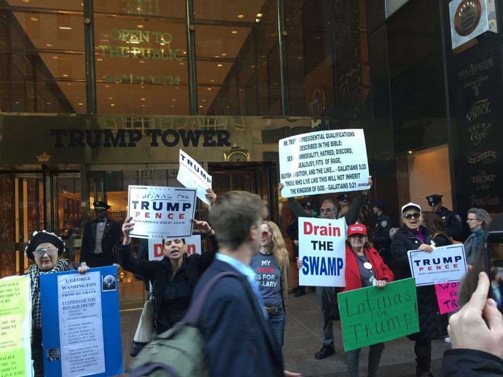 “No More Syrians”: Outside Trump Tower on Election Day