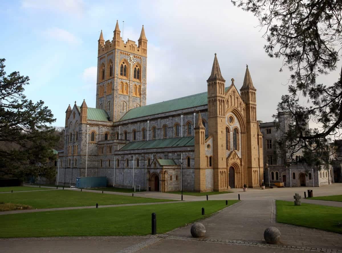 File photo of Buckfast Abbey in Devon. See SWNS story SWMONK; Monks who make a controversial wine linked to violent crime made nearly £9million last year. The Charity Commission, a government department that regulates charities, revealed that the Buckfast Abbey Trust's income was £8.8m in 2014-15 - and most of the cash came from wine sales. Monks at the abbey have been making a wine - known as 'buckie' - since the 1920s. But the caffeinated wine has been linked to antisocial behaviour and violence in Scotland - where over 6,500 crime reports were linked to the wine in the space of two years.