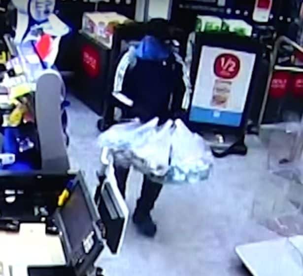 Watch – Knife attack robber who was caught on CCTV is jailed