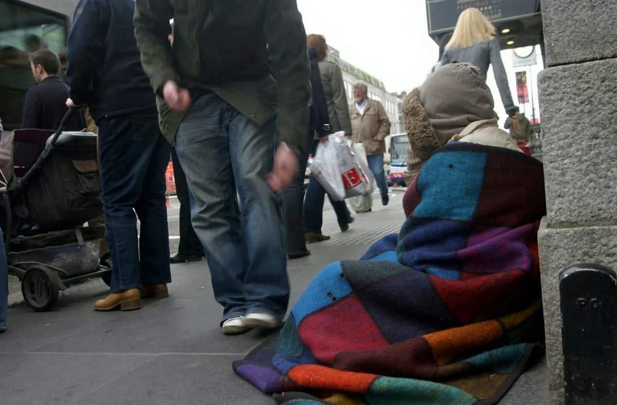 FILE PICTURE - A beggar on the streets of a British city.   A "fragile and vulnerable" woman has been jailed for six months after begging for just 50p on the streets of Worcester.  See NTI story NTIBEG.  Marie Baker, who has difficulty reading and writing, was sentenced at Worcester County Court without legal representation – because she was unable to get a solicitor or legal aid.  The 38-year-old was sentenced in February by District Judge Mackenzie, after twice breaching a civil injunction which banned her from begging in the city.  The 26-week sentence has been condemned as a "damning indictment of our justice system" by legal campaign group the Howard League for Penal Reform.  The judge said while Ms Baker's begging was not "aggressive" or persistent, the fact she had repeatedly breached court orders meant a more "significant" penalty was necessary.