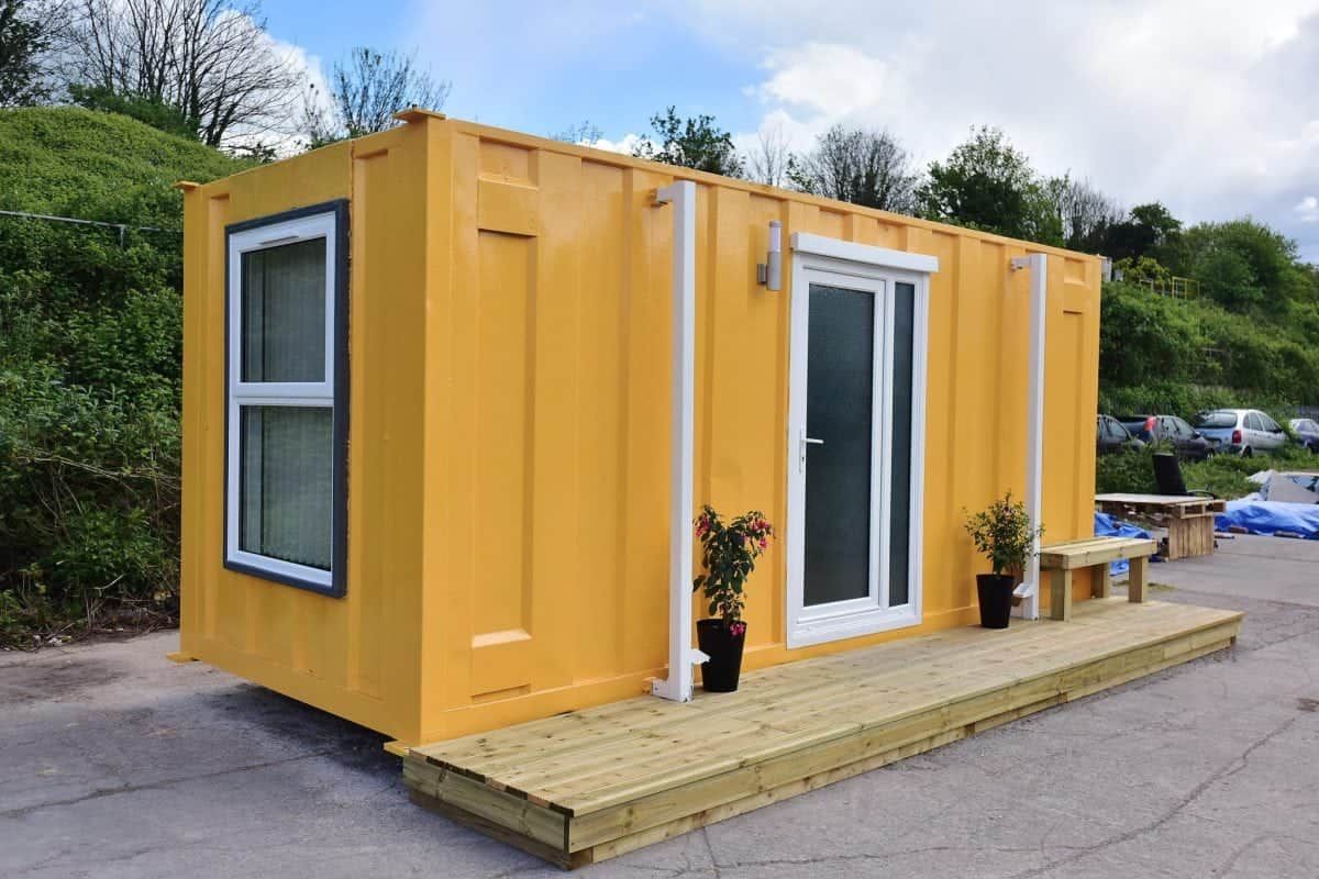 Shipping container converted to plush accommodation for homeless people