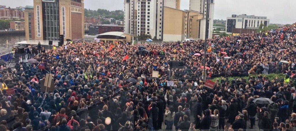 Jeremy Corbyn fills the banks of the Tyne – Theresa May can’t even pack a small room