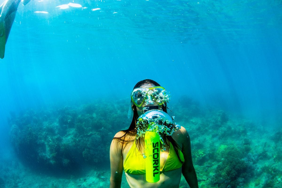 Bond style snorkel allows divers to explore without masses of gear