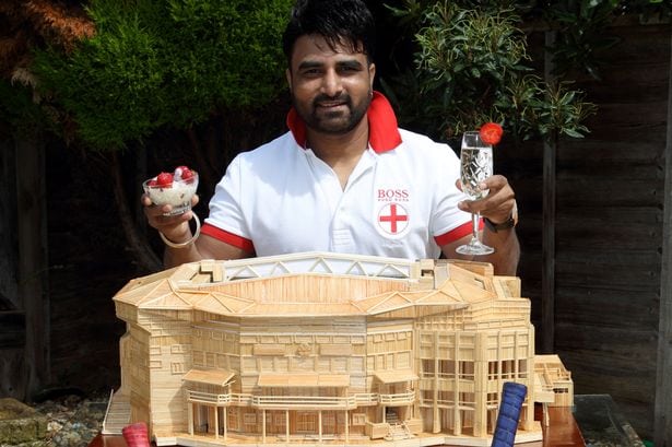 Watch – Man builds replica Wimbledon centre court out of 12,000 toothpicks