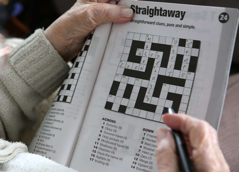 Word puzzles such as a daily crossword can give pensioners some of the the brain functions of people ten years younger, a new study has revealed. See National News story NNPUZZLE; The puzzles improve memory, attention and reasoning and regular problem solving, leads to a sharp brain in later life. Puzzling could also help ward off cognitive decline and it has been proven that keeping an active mind reduces a decline in thinking skills. But experts say more studies need to be done to link crosswords to neurodegenerative diseases.