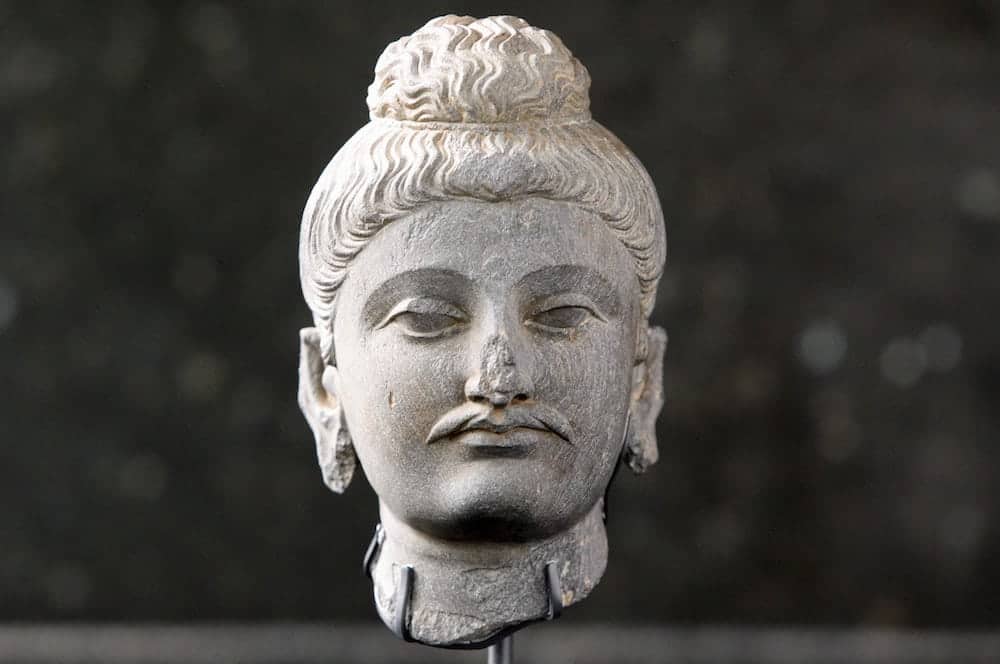 A two-thousand-year-old Buddhist sculpture has been put on public display 