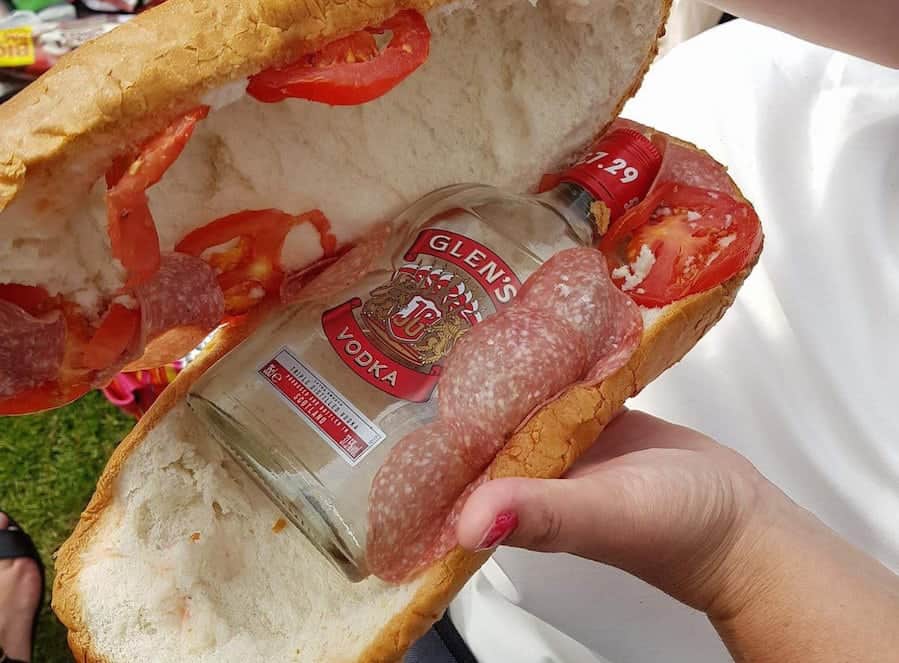 Cheeky punter entered racecourse with a bottle of vodka – hidden in a BREAD ROLL