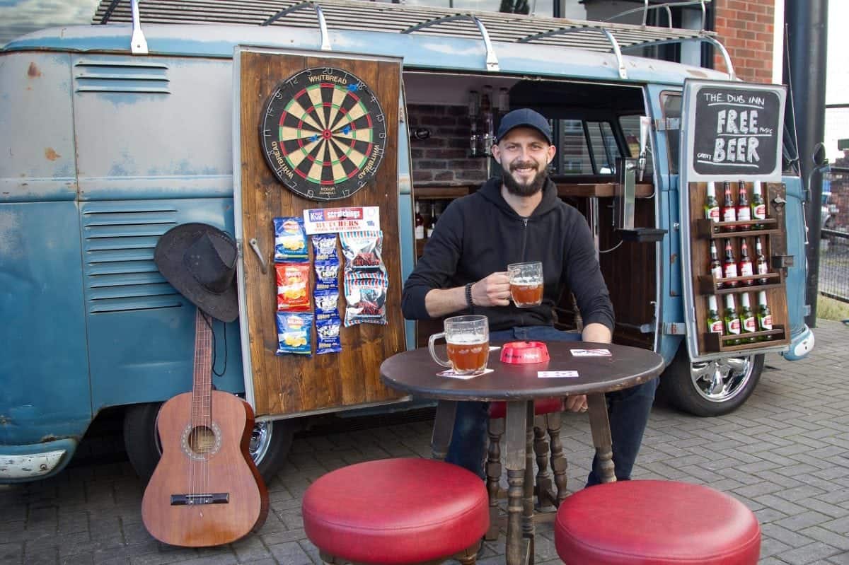 Petrolhead converts VW campervan into a pub