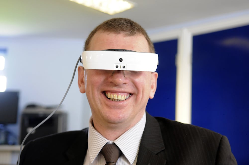 First blind person in Europe to test high tech glasses sees his beloved footy team….lose 5-1