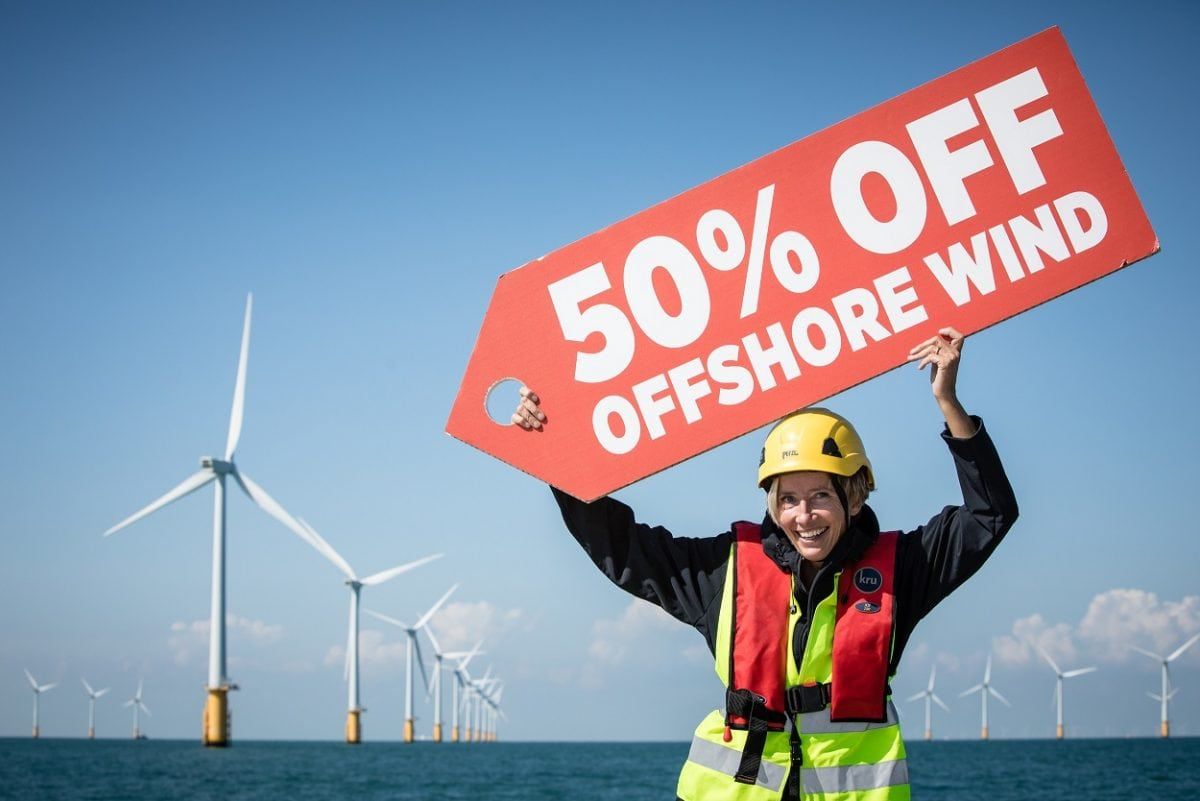 Price paid for electricity from offshore wind farms drops 50% in 5 years